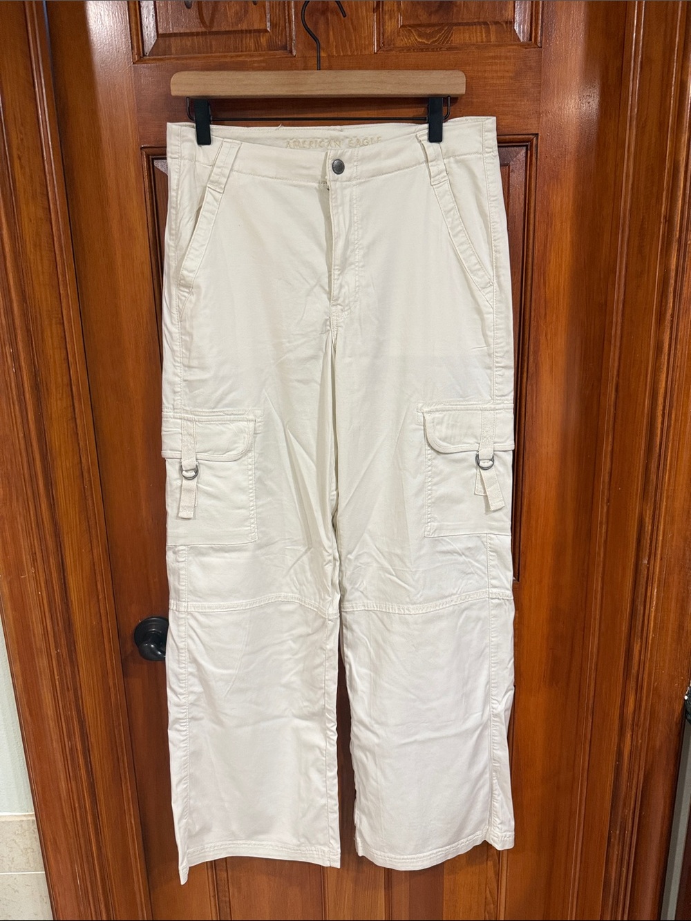 Cream Cargo Pants - Relaxed Fit